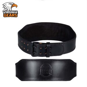 Virginia Gears 4-Inch Leather Weightlifting Gym Belt